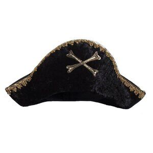 New w/Tag-Great Pretenders Pirate Captain Hook Hat Black (Hat only)